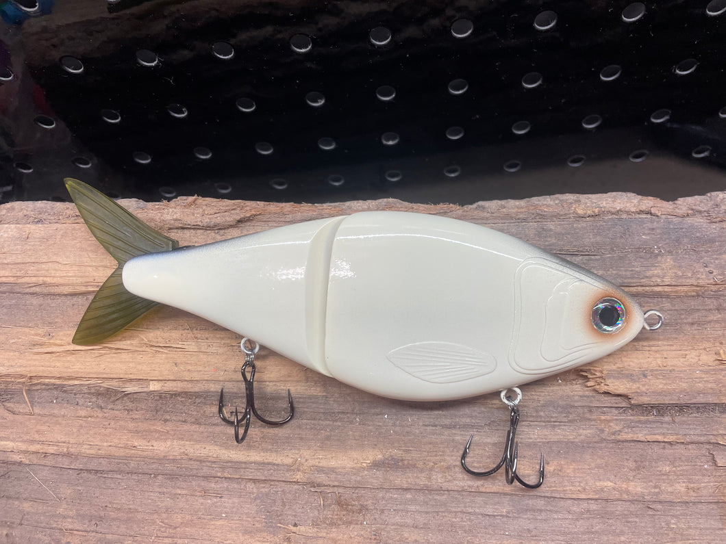 bone colored fishing lures 7” Glide Bait Bone color – Blackjack Lures